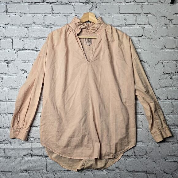 A Shirt Thing Penelope Cabo Collar 100% Cotton Blush Nude Pink Size Small - Picture 1 of 11
